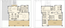 Lovely two-story house with a terrace