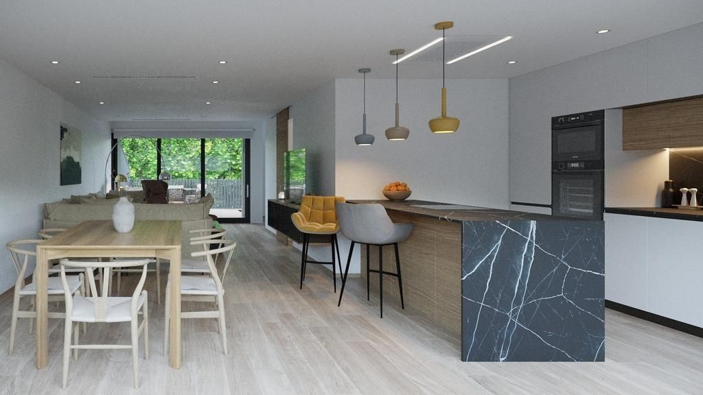 Kitchen with dining area design